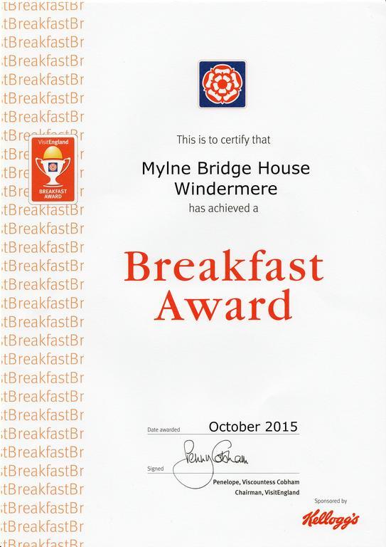 Mylne Bridge House Bed & Breakfast Windermere Exterior photo